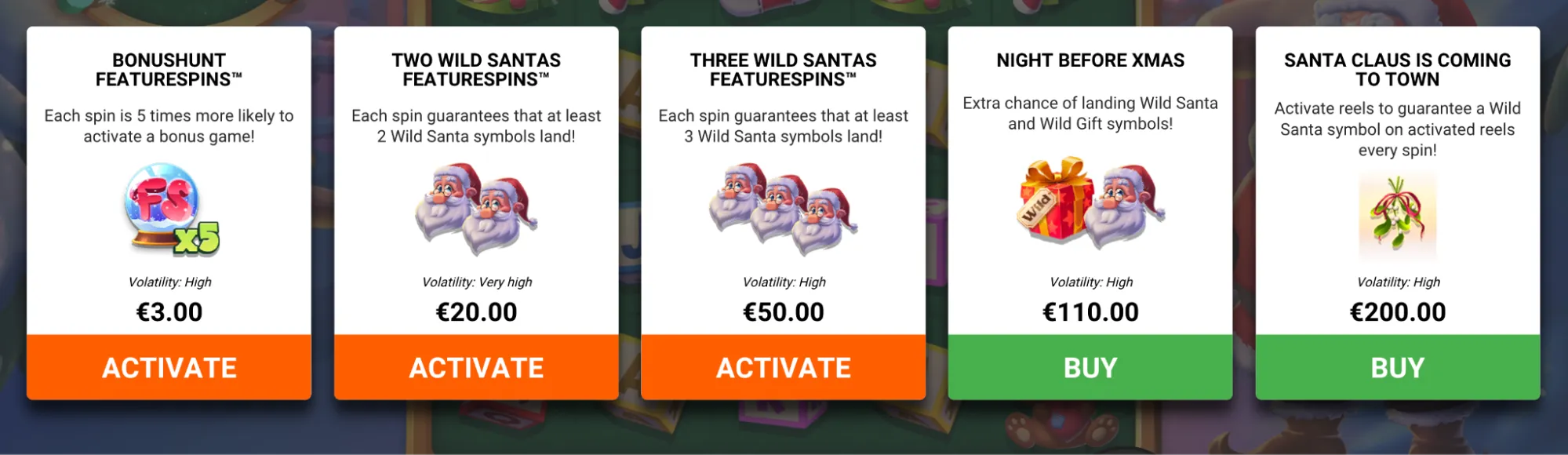 xmas drop slot bonus features